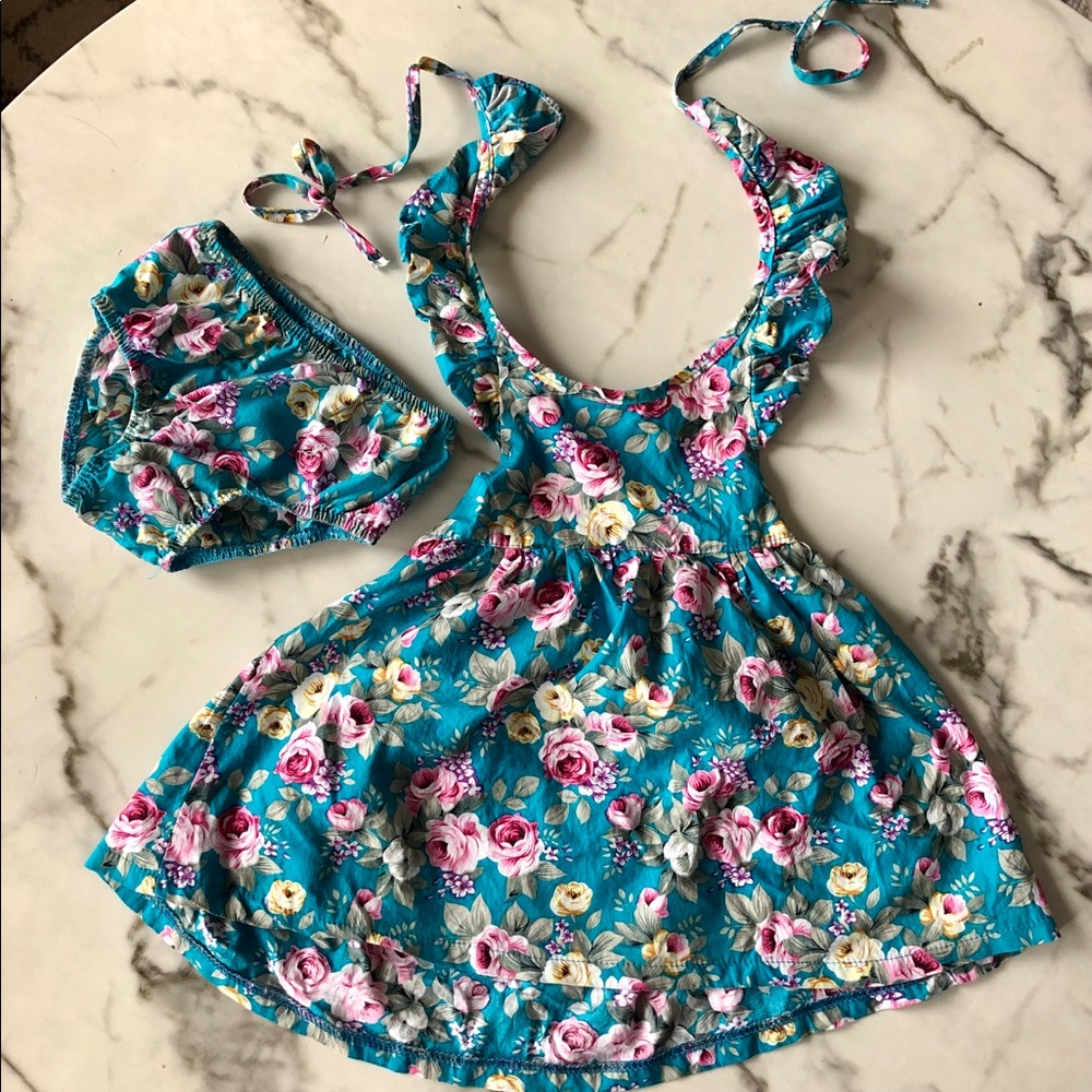 Baby Girl Boutique Summer Floral Dress 12m